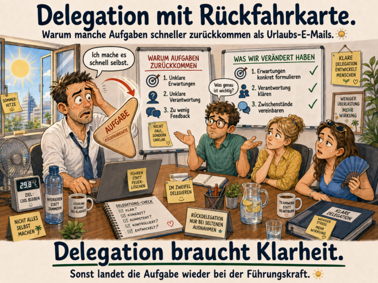 Delegation mit Rückfahrkarte